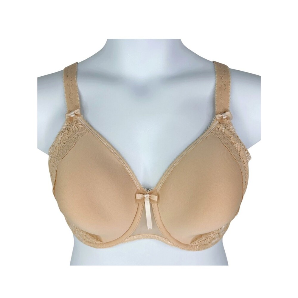Elomi Amelia Underwire Spacer T-Shirt Bra sz 38H (US) / 38FF (UK) * Neutral Nude